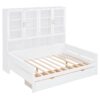 Full Size Daybed With Glass Door Storage Cabinets, Built In LED Lighting And Shelves - White - Image 27