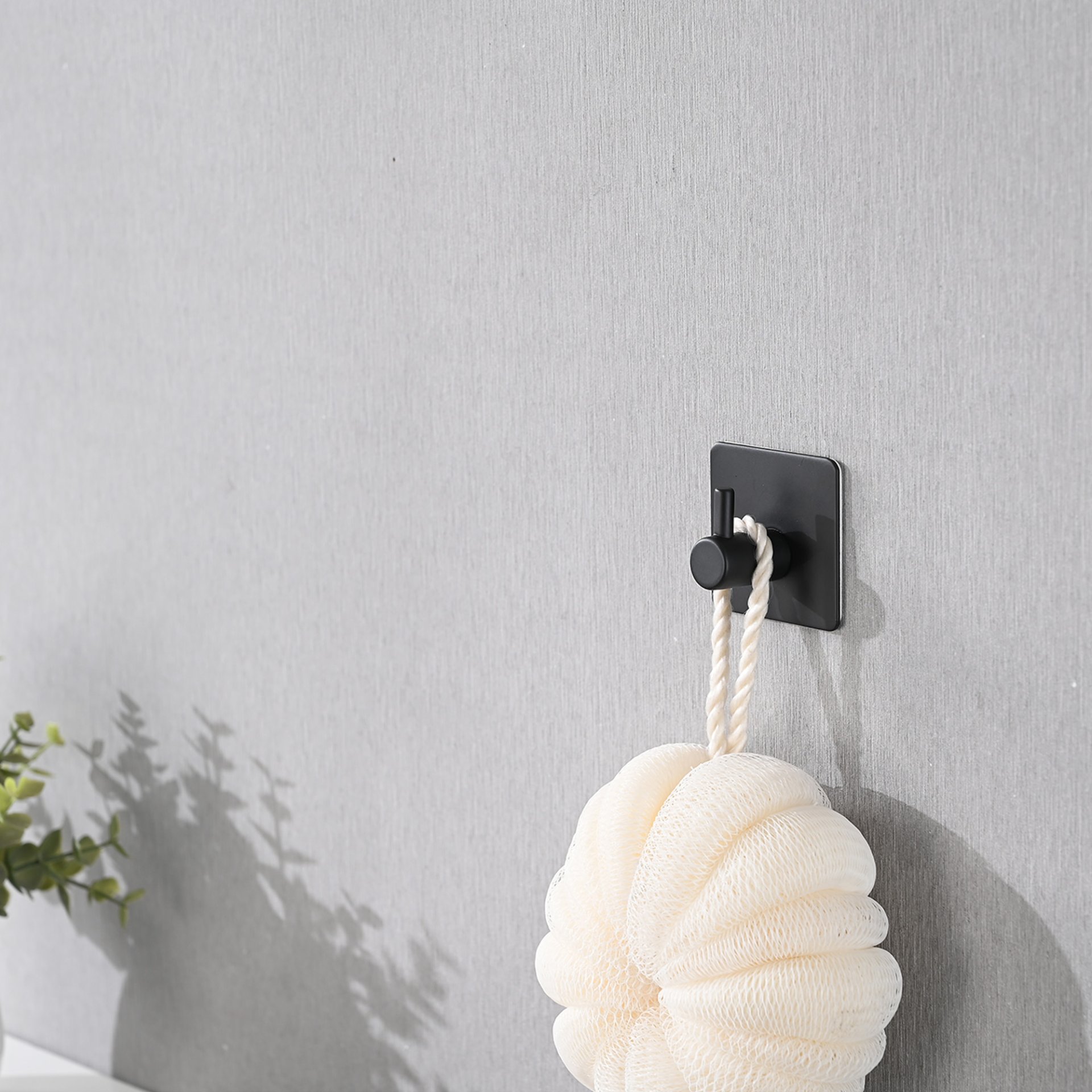 Bathroom Hardware Set Stainless Steel With Towel Bar, Paper Holder, And Hooks - Matte Black - Image 4