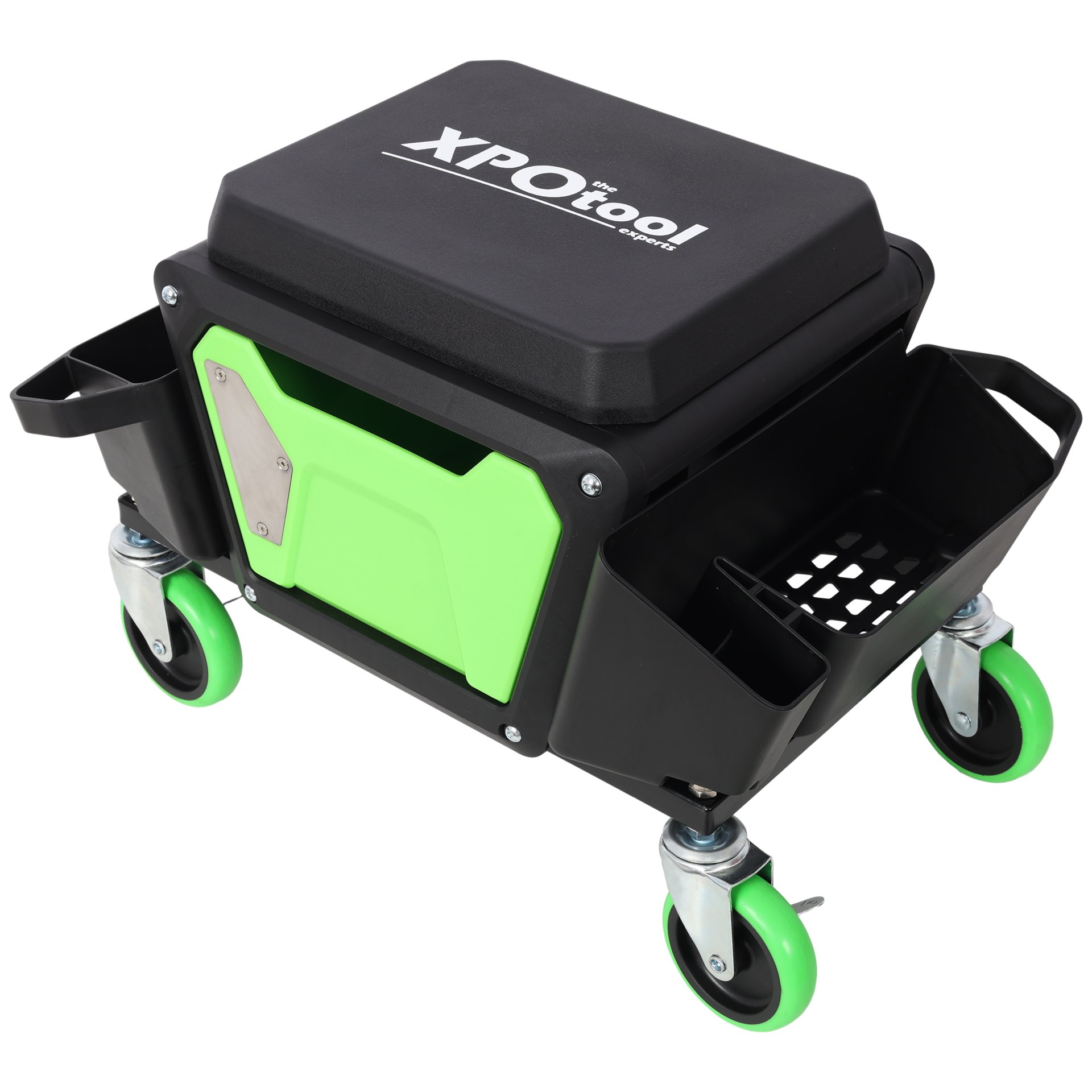 Heavy Duty Mechanic Stool With Wheels And Soft Rubber Cushion And 330Lbs Capacity - Green - Image 10