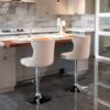 Swivel Velvet Barstools Adjusatble Seat Height From 25-33", Modern Upholstered Chrome Base Bar Stools With Backs Comfortable Tufted For Home Pub And Kitchen Island (Set of 2) - Khaki - Image 13
