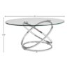 Modern Contemporary Cocktail Table Set - Chrome - Image 7