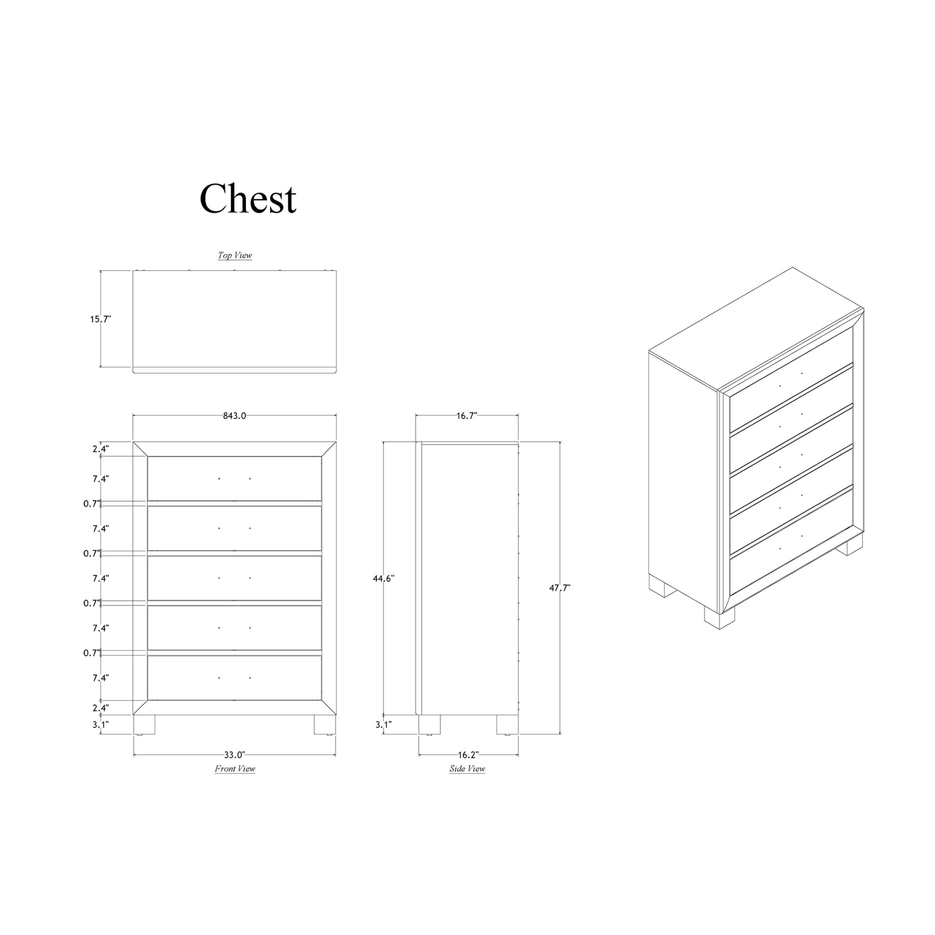 Rover - Chest - Gray - Image 3