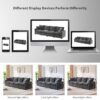 Modern Modular Sofa, 4 Seat Chenille Sectional Couch Set With 2 Pillows Included, Freely Combinable Indoor Funiture - Black / Gray - Image 21