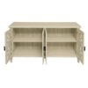 Hollowed Out Cabinet With 4 Doors, Suitable For Bedroom - Natural - Image 16