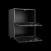 Office Furniture Copier Cabinet 2 Door Steel Copier Stand Mobile Pedestal File Printer Stand - Black - Image 11