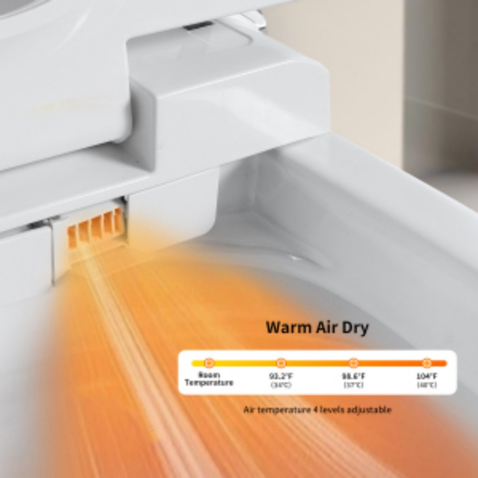 Tankless Smart Toilet With Bidet Built In, 1 Piece, Auto Flush, Auto Open / Close, Heated Seat, Bubble Wash, Warm Water And Dry, Adjustable Temp, Remote Control Side Know - White - Image 7