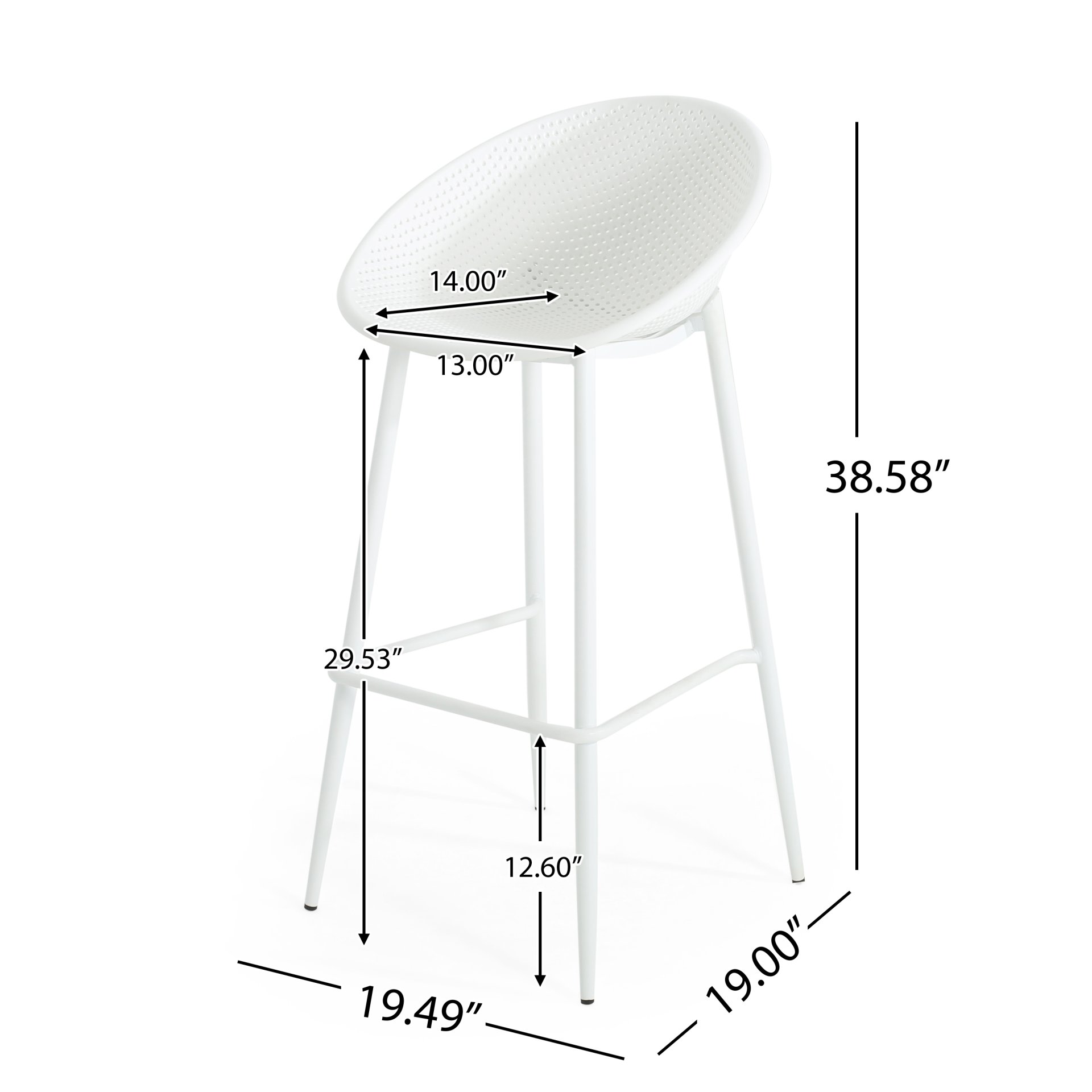 Gable - Barstool (Set of 2) - White - Image 3