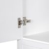 Modern Bathroom Storage Cabinet With 2 Laundry Baskets, 1 Drawer, Adjustable Shelf - White - Image 19