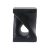 Mgo Twist Shape Side Table With Wood - Like Texture - Black - Image 7