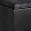 Avalon - 5 Piece Storage Ottoman - Distressed Black - Image 8