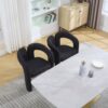 Contemporary Designed Teddy Fabric Upholstered Accent / Dining Chair - Black - Image 10