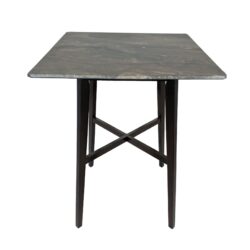 Modern Bar Height Dining Table, Rubberwood Legs And Laminate Table Top, Paladina Marble - Black