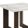 Edwyn - Natural Marble Top End Table - White - Image 5