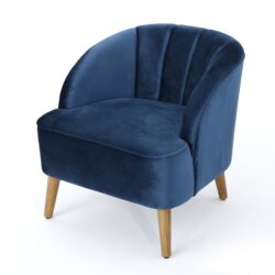 Accent Chair, Club Armchair, Modern Reading Chair - Antique Navy Blue