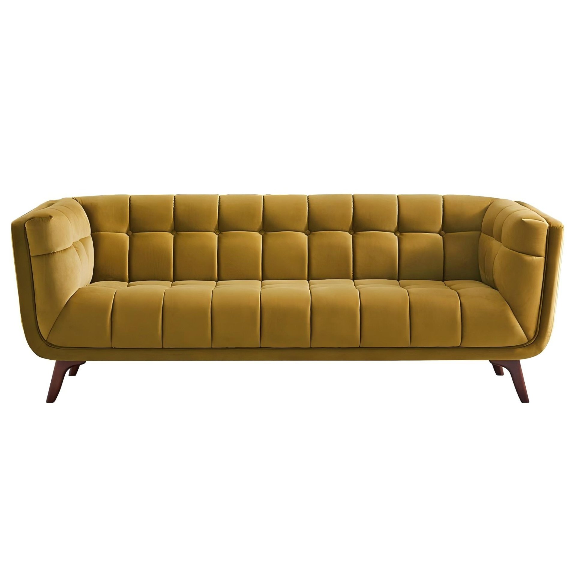 Addison - Large Velvet Sofa - Gold - Image 8