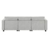 Modular Sectional With Storage Pockets, 5 Seat U Shaped Couch Set With Pillows, Free Combination Modern Cloud Sofa With 2 Movable Ottoman - Medium Gray - Image 8
