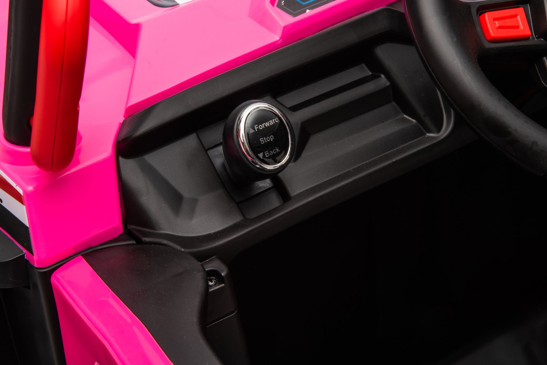 12V7A*1 30W*4 Four-Wheel Drive Leather Seat One Button Start, Forward And Backward, High And Low Speed, Music, Front Light, Power Display, Two Doors Can Open, 2.4G R / C, Seat Belt Four Wheel Absorber - Pink - Image 20