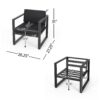 Navan - Club Chair - Dark Gray - Image 3