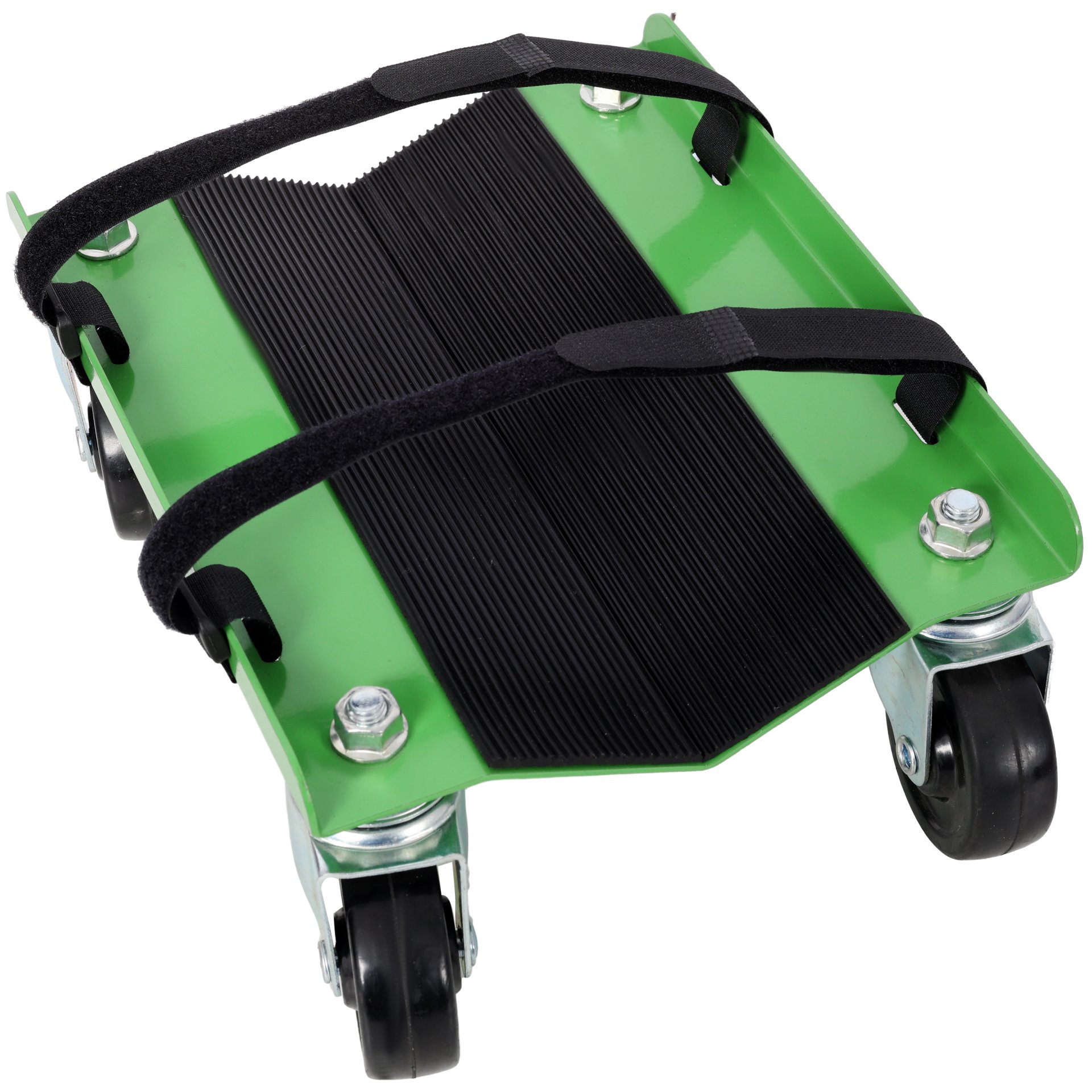 Heavy Duty Snowmobile Dolly V Slide With 2.5" Swivel Casters And Rubber Pad For Skis - Green - Image 4