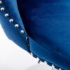 Swivel Velvet Barstools Adjusatble Seat Height From 25-33", Modern Upholstered Chrome Base Bar Stools With Backs Comfortable Tufted For Home Pub And Kitchen Island (Set of 2) - Blue - Image 10