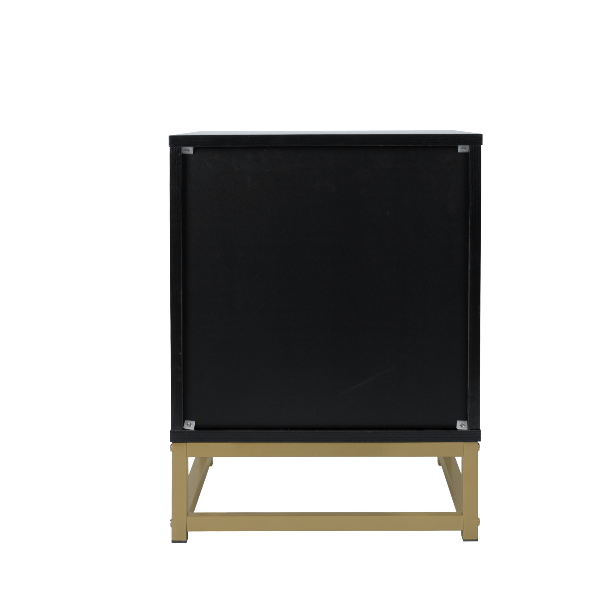 Allen - 2 Drawer Side Table, Display Rack For Bedroom And Living Room, Nightstand Side Table Bedroom Storage Drawer Bedside End Table - Black / Beige - Image 15