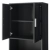 Freestanding Tall Bathroom Cabinet With Soft Close Doors And Adjustable Shelves - Black - Image 13