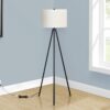 Lighting, Floor Lamp Contemporary - Black / Cream - Image 7