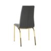 Modern Upholstered Dining Chair (Set of 4) With Gold Plated Metal Legs - Black - Image 11