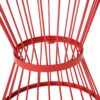 Lassen - Modern Red Iron Side Table With Hourglass Design - Red - Image 9