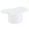 Cloud - Coffee Table (Set of 3), Irregular Shape Coffee Table With 2 Drawers, 2 Small Stools For Living Room - White - Image 16