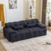 Large Size 2 Seater Sofa, Pure Foam Comfy Sofa Couch, Modern Lounge Sofa For Living Room, Apartment - Dark Gray - Image 4