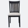 Modern Dining Chair (Set of 2) With Cushion Seats And Wooden Back - Black - Image 6