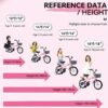Fkznpj - 16" Sporty Kids Bike With Training Wheels And Stand Adjustable Saddle Suitable For Boys And Girls Aged 4 - 8 Years Tall Height 41 - 46" Available In A Variety Of Colors - Pink - Image 18
