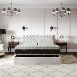 Copper Lux Hybrid - 14" Split Top King Mattress With Copper Infused Contouring Memory Comfort Layer And Supportive Coil System - Black / Gray