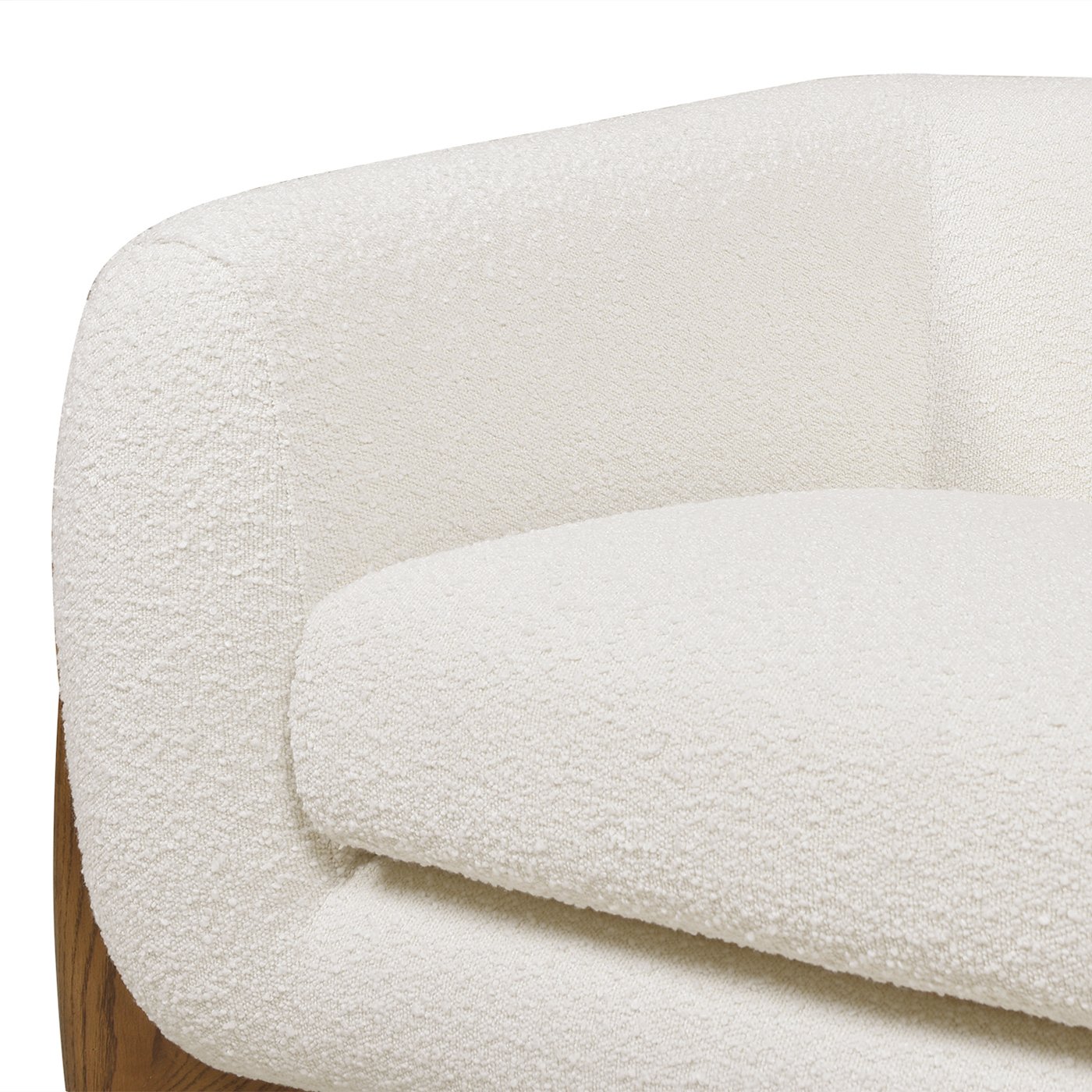 Alpine - Sherpa Arm Chair - Ivory White - Image 5