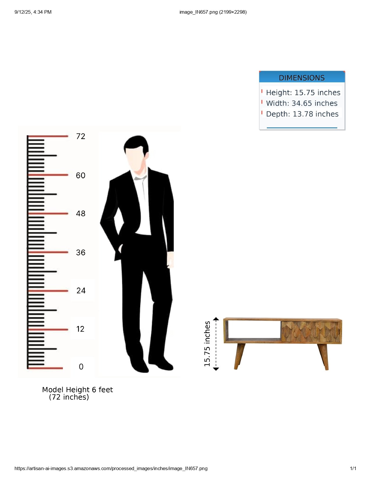 Pineapple Carve Sliding Media Unit - Oak - Image 12