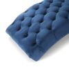 Elegant Tufted Chaise Lounge With Curved Design - Antique Navy Blue - Image 9