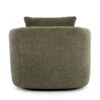 360° Swivel Chair, Chenille Upholstered Barrel Sofa Chair With Throw Pillow, For Living Room, Office - Green - Image 16