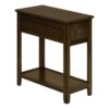 Accent End Table, Narrow, Storage Drawer, Transitional - Espresso - Image 6