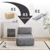 Compressed Sofa, Single Chaise Longue, Movable Ottoman For Living Room - Gray - Image 6