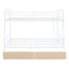 Full Long Over Queen Bunk Bed With 2 Drawers - White - Image 3