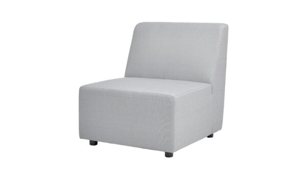 Cleo - Modular Upholstered Deep Seating Patio Armless Chair Axroma Olefin - Light Gray