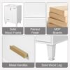 Solid Wood And 24" Bathroom Vanity With Sink, Deep Drawer, Door Shelf, 2 Tier Basket - White - Image 6