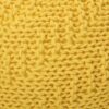 Bordeaux - Knitted Cotton Round Pouf, Versatile Ottoman Or Floor Cushion - Yellow - Image 5