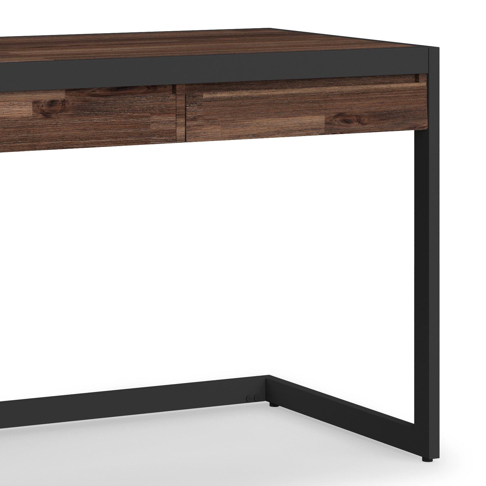 Erina - Large Desk - Distressed Charcoal Brown - Image 2