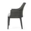 Hillhurst - Outdoor Chair, Comfortable Rattan With Weather Resistant Cushion (Set of 2) - Gray - Image 9