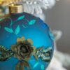 Christmas Ball Ornaments, Glass Decorative Hanging Ball Christmas Tree Ornaments For Holiday Party Decorations (Set of 4) - Blue - Image 5
