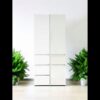 Elise - Slim Modular Wood Closet Cabinet With Drawers In Durable Melamine And Wood 71" Height - White - Image 7