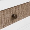 Wardrobe With 3 Drawers High Wardrobe Armoire With Rattan For Living Room Organizer - White - Image 21