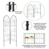 2 Pack Metal Garden Trellis Rustproof Trellis For Climbing Plant Outdoor Flower Support - Black - Image 17